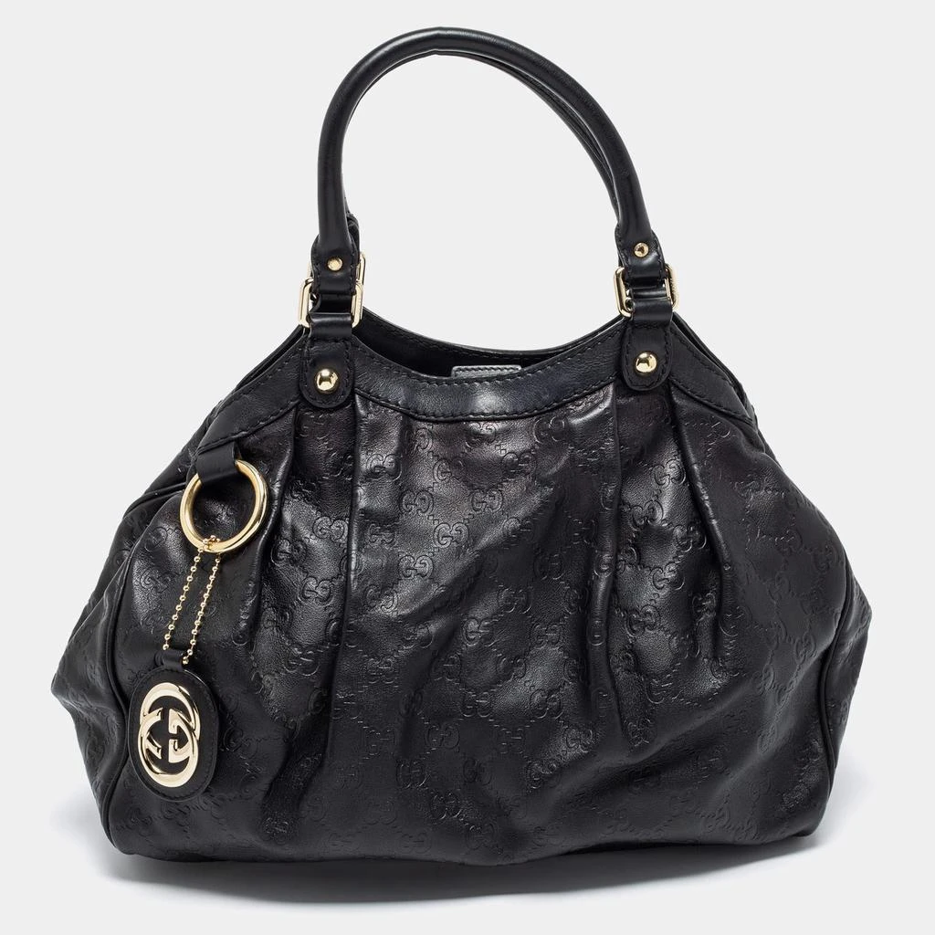 商品[二手商品] Gucci|Gucci Black Guccissima Leather Large Sukey Tote,价格¥3958,第1张图片