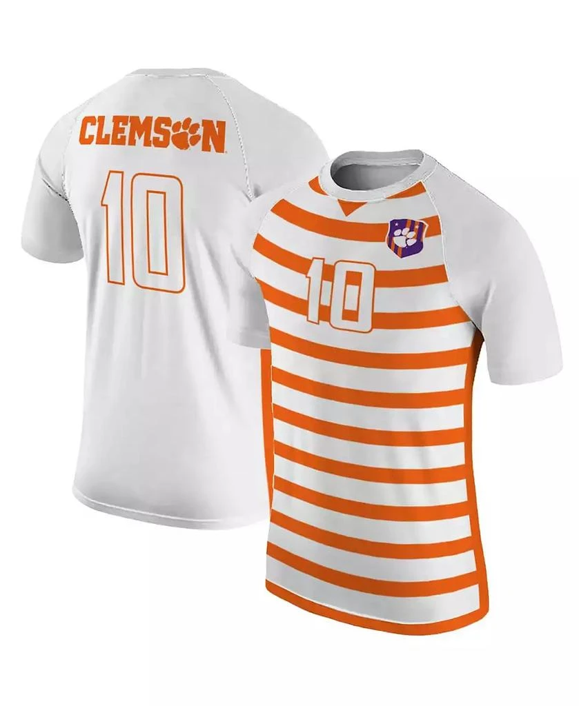 商品The Original Retro Brand|Men's Number 10 White Clemson Tigers Soccer Jersey,价格¥555,第1张图片