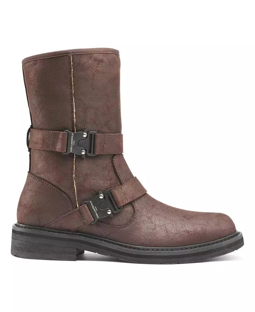 Karl Lagerfeld Men's Double Buckle Tire Tread Sole Boot 商品