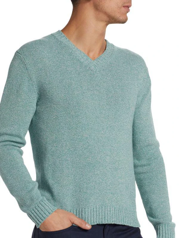 商品Saks Fifth Avenue|Slim Fit Mélange V Neck Sweater,价格¥263,第4张图片详细描述