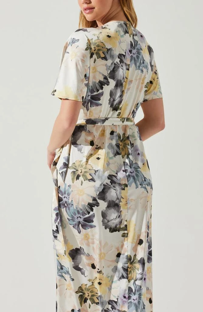 商品ASTR|Floral Short Sleeve Wrap Dress,价格¥300,第4张图片详细描述