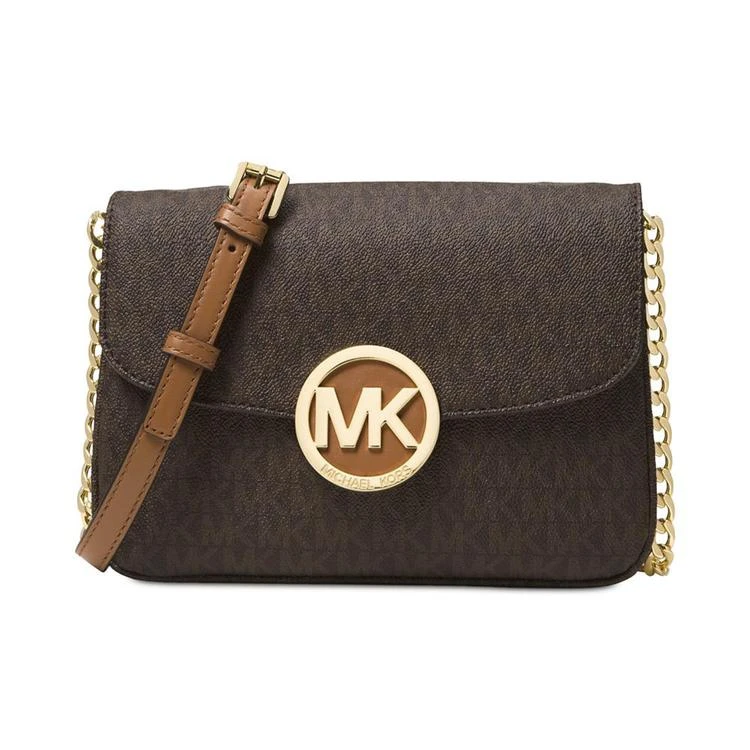 商品Michael Kors|Signature Small Fulton Flap Gusset Crossbody,价格¥1466,第1张图片