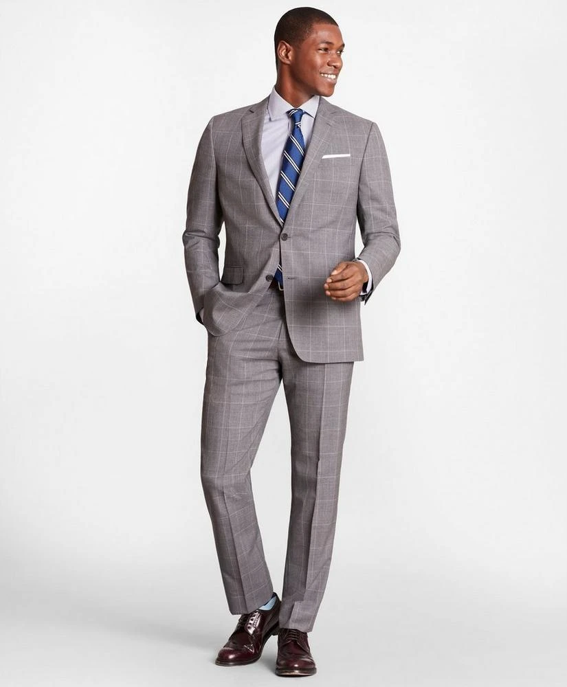 商品Brooks Brothers|Brooks Brothers Regent-Fit Windowpane Wool Suit Jacket,价格¥1197,第4张图片详细描述