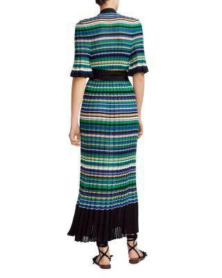 商品Maje|Ramacca Striped Wrap Maxi Dress,价格¥1320,第2张图片详细描述