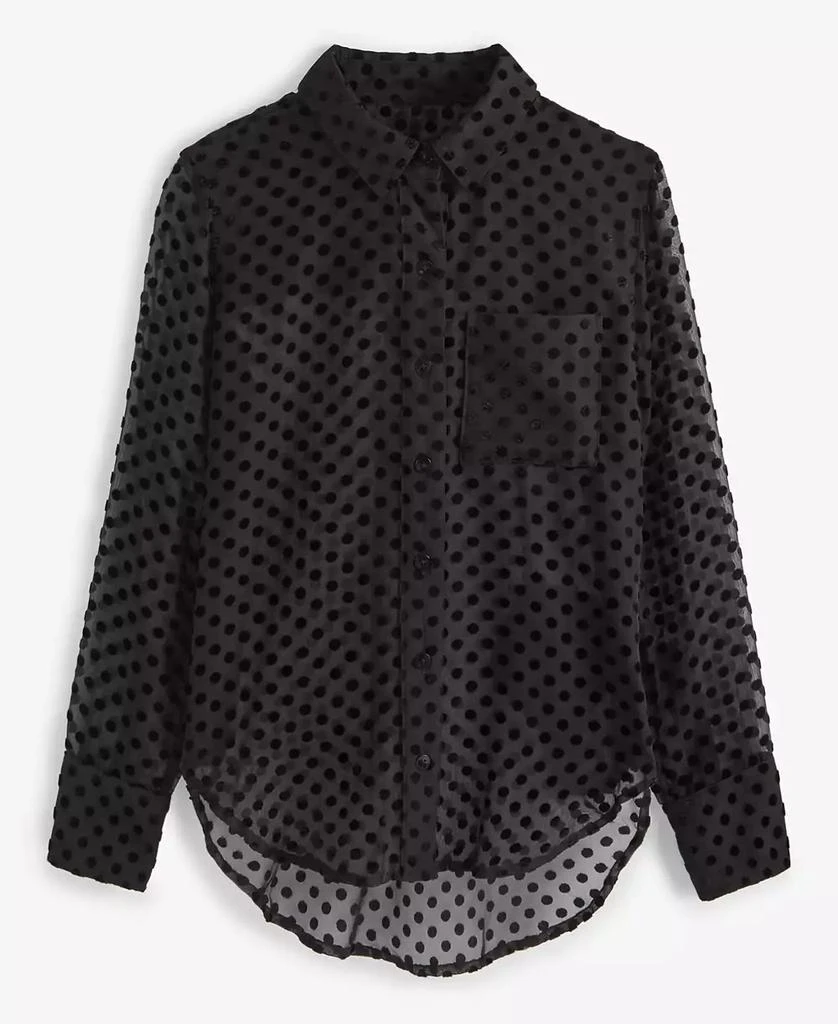 商品On 34th|Women's Chiffon Flocked Polka-Dot Shirt, Created for Macy's,价格¥260,第5张图片详细描述