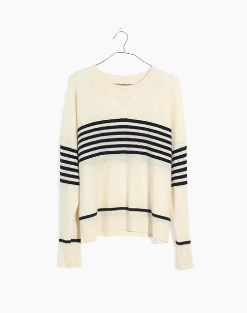 商品Madewell|Cashmere Sweatshirt in Nautical Stripe,价格¥436,第5张图片详细描述