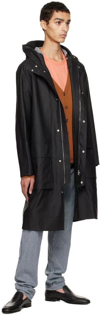 商品Gabriela Hearst|Black Coated Coat,价格¥4286,第4张图片详细描述