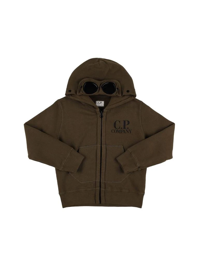 商品C.P. Company|Cotton Zip-up Hoodie W/goggles,价格¥939,第1张图片