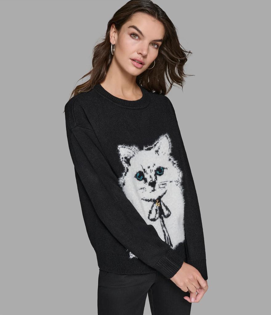 KARL LAGERFELD【ペアで揃えて素敵☆MONOCHROME PAREO】 Twofer Varsity Sweater | Sweaters & Tops | Karl Lagerfeld Paris