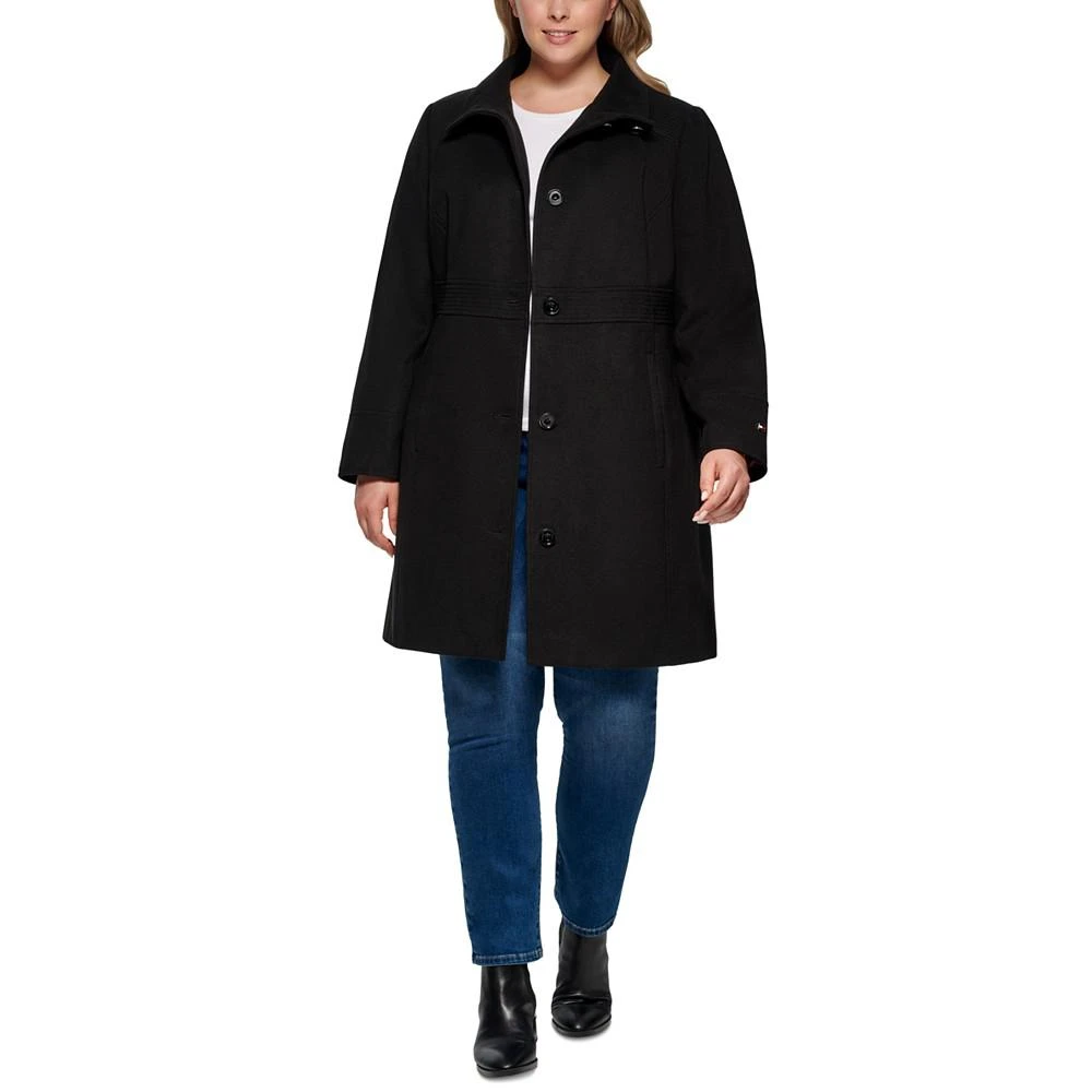 商品Tommy Hilfiger|Plus Size Stand-Collar Coat, Created for Macy's,价格¥1656,第5张图片详细描述