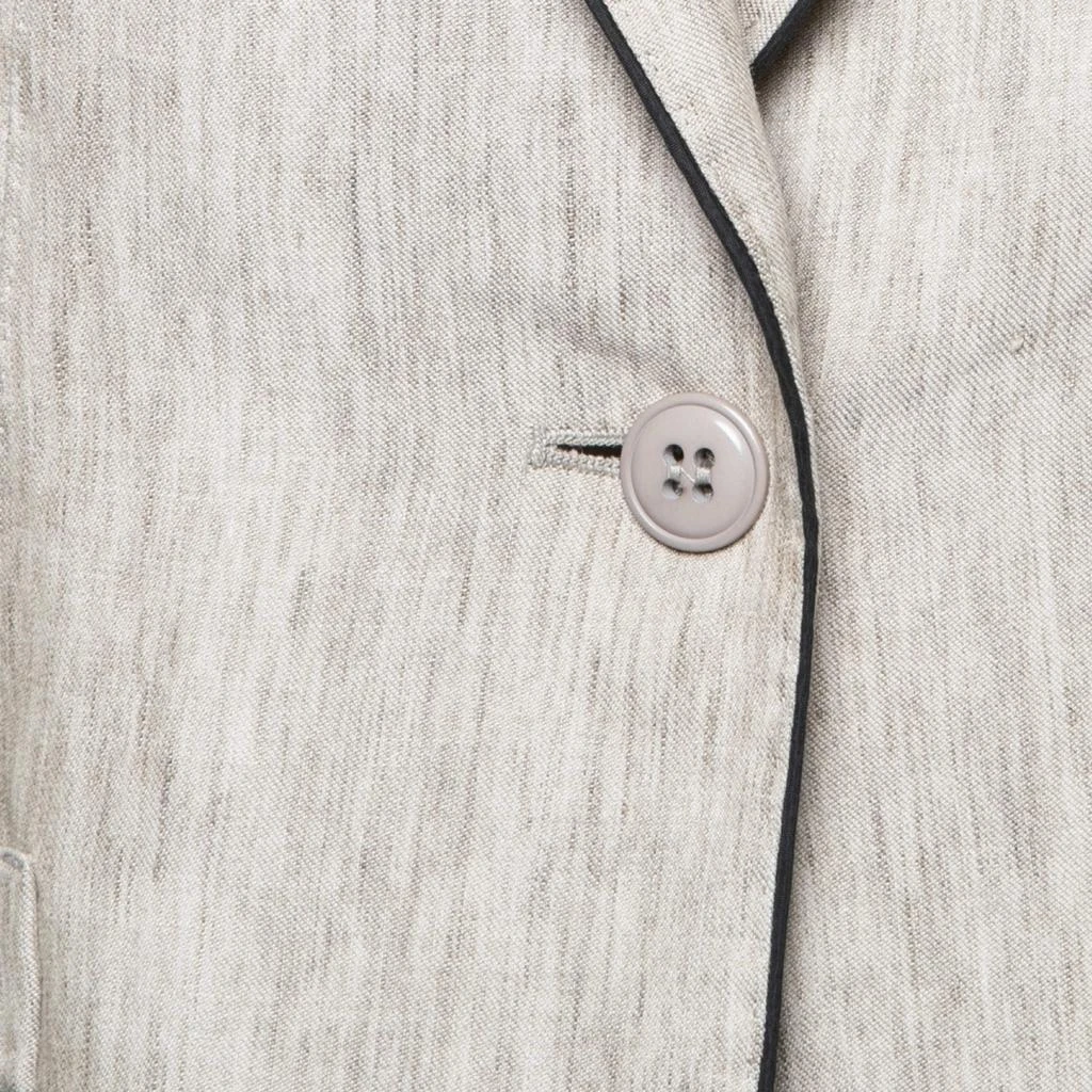 商品[二手商品] Max Mara|Max Mara Studio Beige Linen Single Breasted Blazer M,价格¥1307,第3张图片详细描述