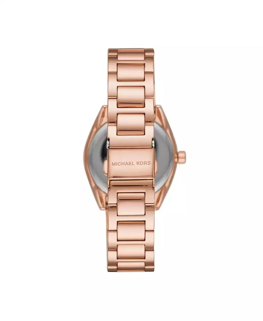 商品Michael Kors|Women's Janelle Multifunction Rose Gold-Tone Stainless Steel Bracelet Watch 36mm MK7095,价格¥949,第2张图片详细描述