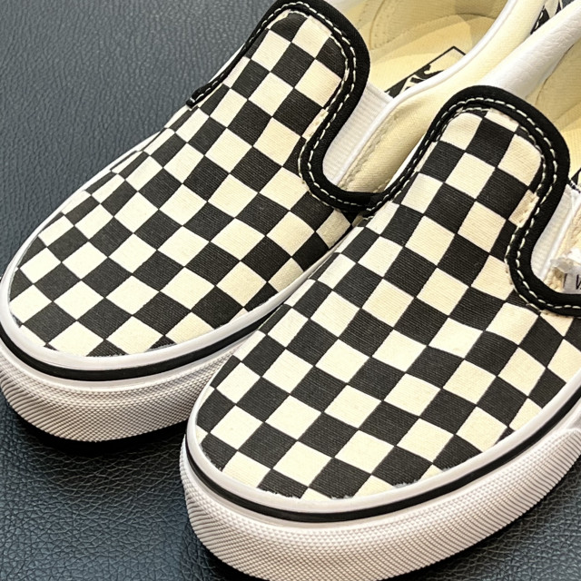【韩国直邮|包邮包税】万斯[VAN SKIDS] Classic Slip-OnChCheckerboard 儿童共用鞋B黑色/白色 (VN000ZBUEO1)商品第4张图片规格展示