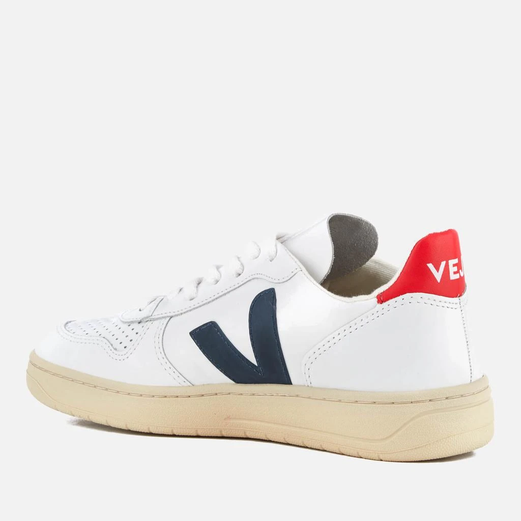 商品Veja|Veja Women's V-10 Leather Trainers - Extra White/Nautica/Pekin,价格¥415,第4张图片详细描述