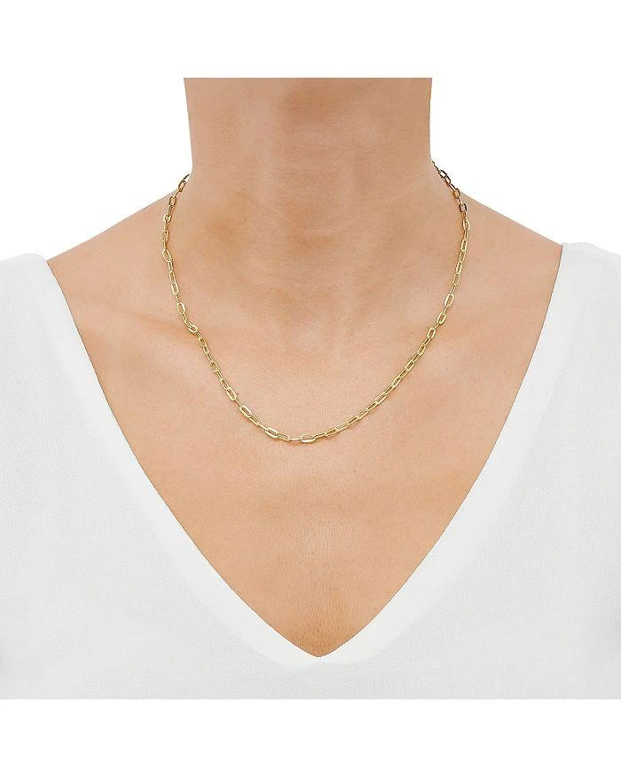 商品Bloomingdale's|Flat Paperlink Chain Necklace in 14K Yellow Gold, 18" - Exclusive,价格¥6429,第2张图片详细描述