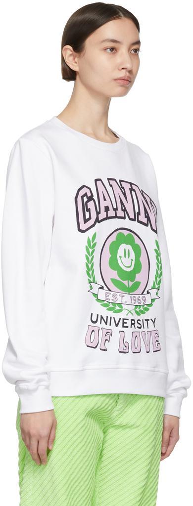 商品Ganni|White Organic Cotton Sweatshirt,价格¥1088,第4张图片详细描述