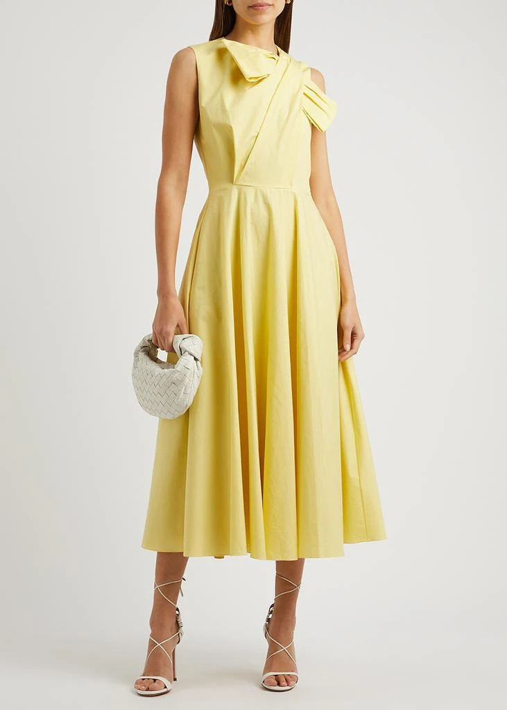 商品ROKSANDA|Brigette yellow cotton-poplin midi dress,价格¥2514,第2张图片详细描述