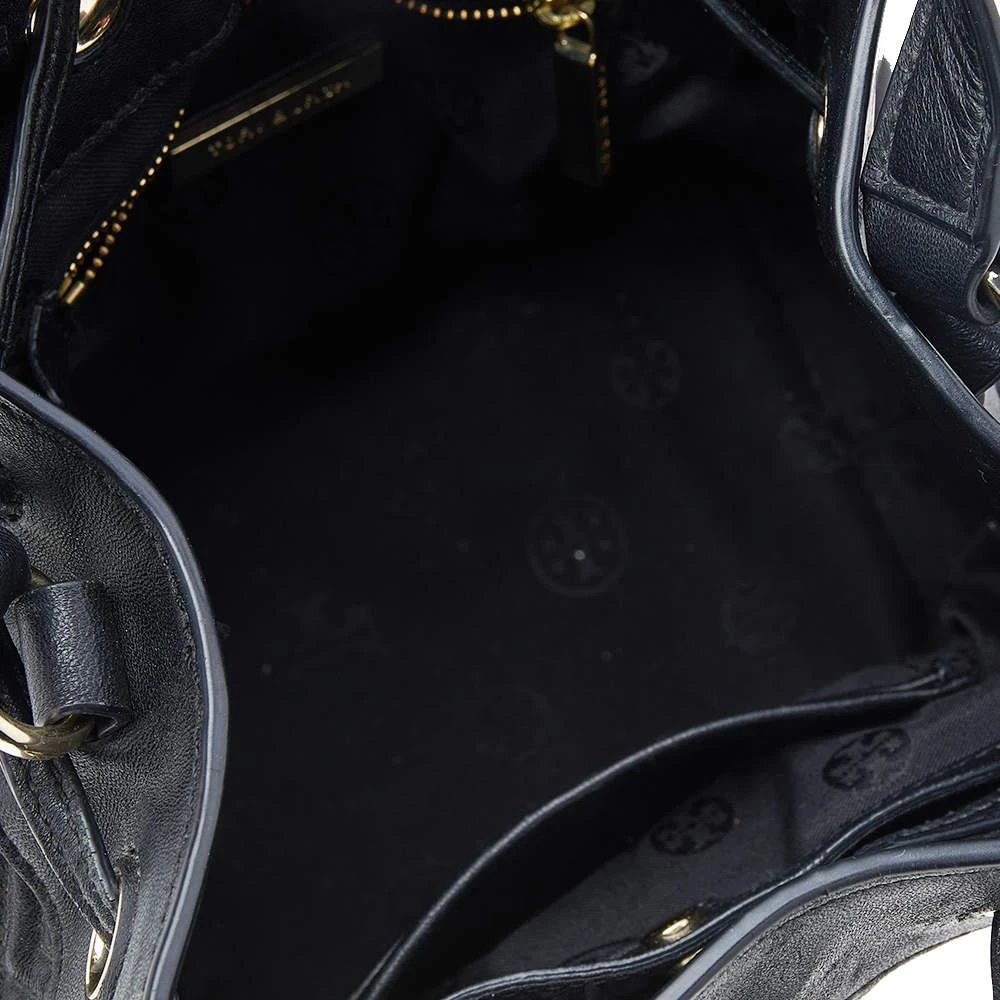 Tory Burch Black Leather Drawstring Bucket Bag 商品