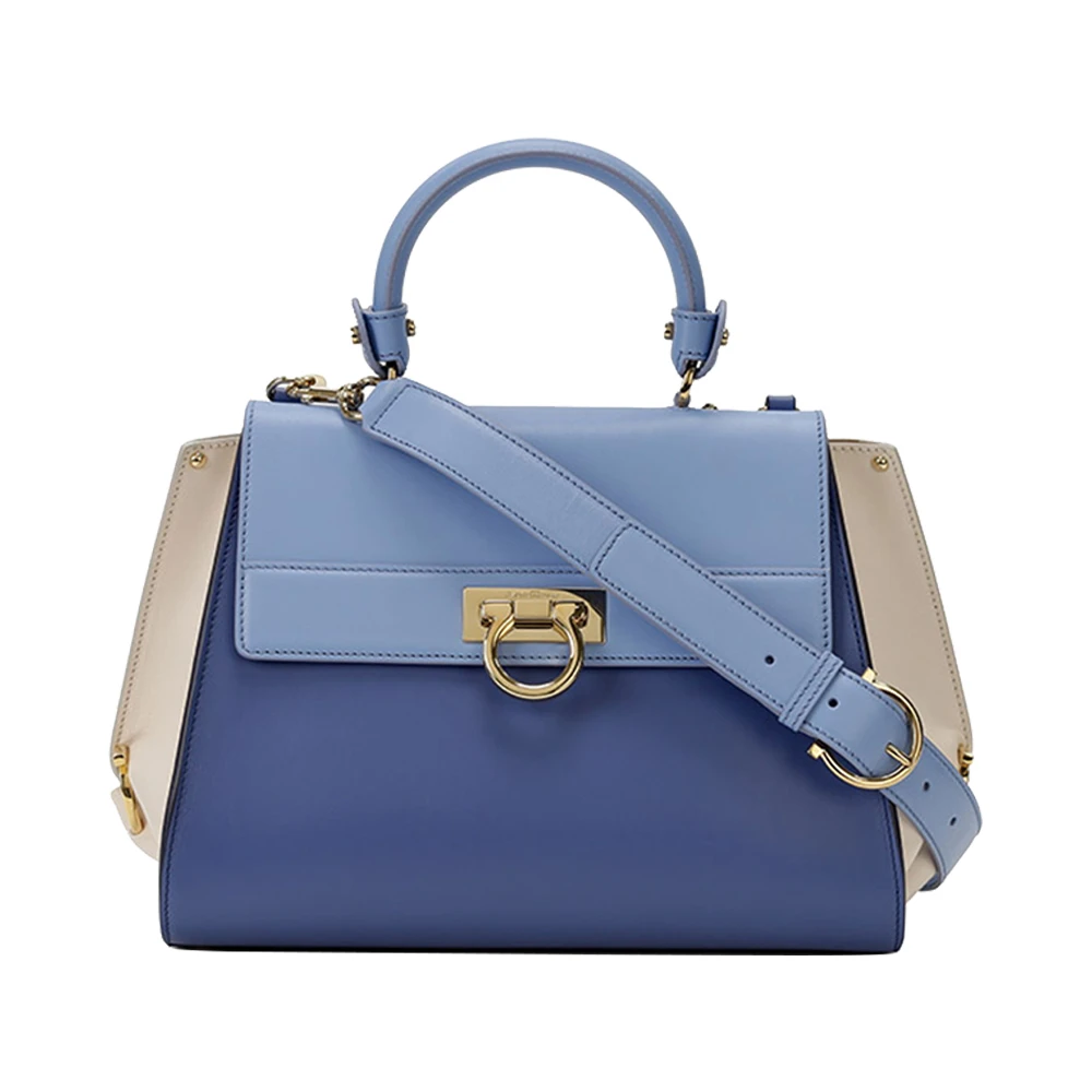 商品[国内直发] Salvatore Ferragamo|SALVATORE FERRAGAMO 深蓝色女士斜挎包 21-E530-608517,价格¥13903,第1张图片