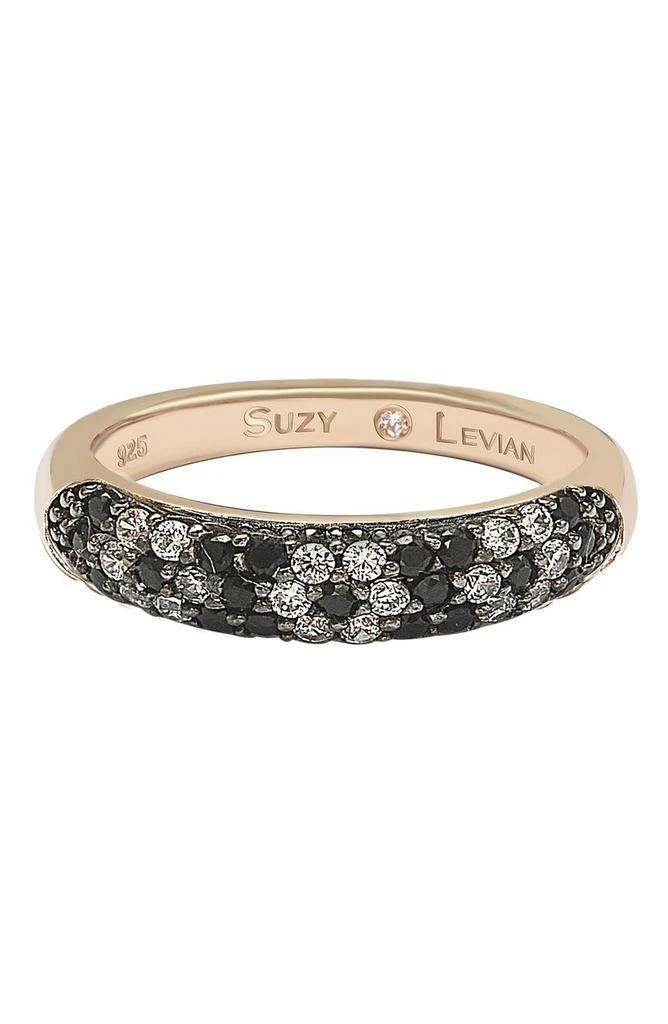 商品Suzy Levian|3-Row Pavé Cubic Zirconia Eternity Band Ring,价格¥745,第4张图片详细描述