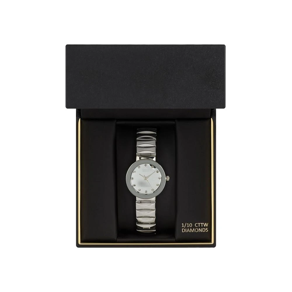 商品American Exchange|Ladies Genuine Diamond Collection Shiny Silver Watch, 28mm,价格¥394,第2张图片详细描述