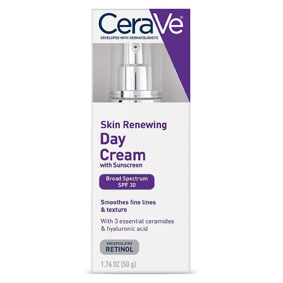 商品CeraVe|Anti Aging Face Cream SPF 30, Skin Renewing Day Cream with Retinol,价格¥234,第3张图片详细描述