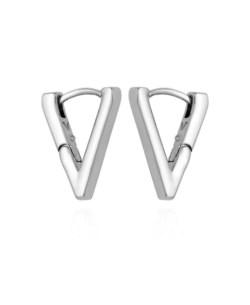 商品Vince Camuto|Silver-Tone V Hinge Huggie Hoop Earrings,价格¥211,第1张图片