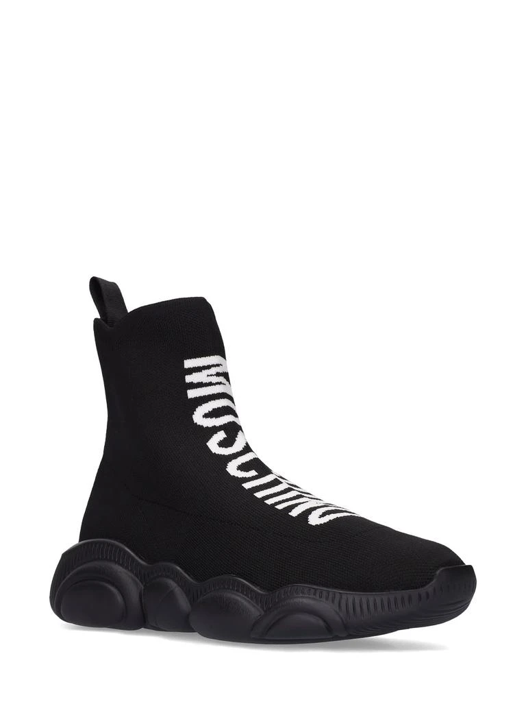 商品Moschino|35mm Teddy Sole Stretch Slip-on Sneakers,价格¥1251,第2张图片详细描述