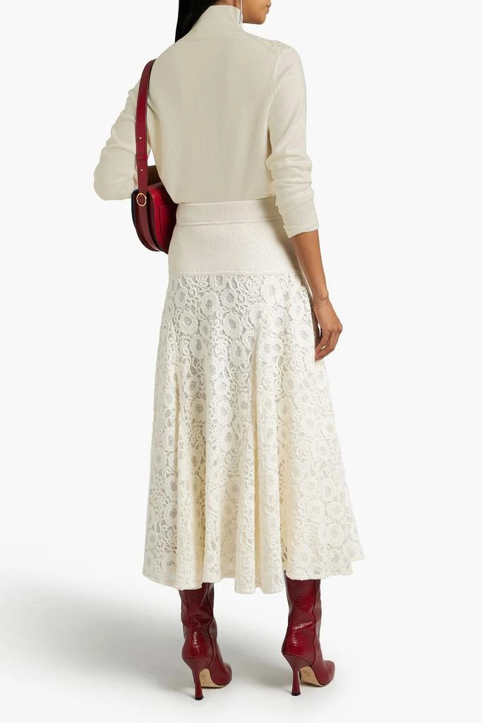 商品Chloé|Cotton-blend crocheted lace turtleneck sweater,价格¥3532,第3张图片详细描述