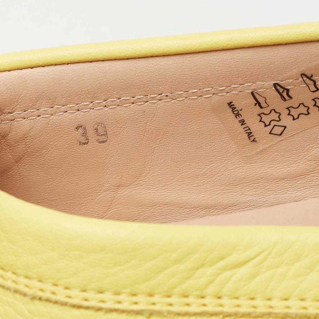 Tod's Yellow Leather Gommini Slip On Loafers Size 39 商品