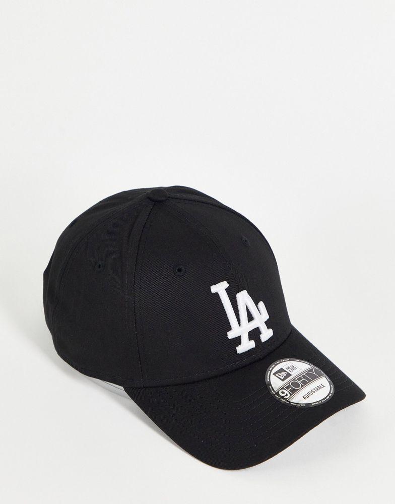 New Era MLB 9forty LA Dodgers adjustable cap in black商品第1张图片规格展示