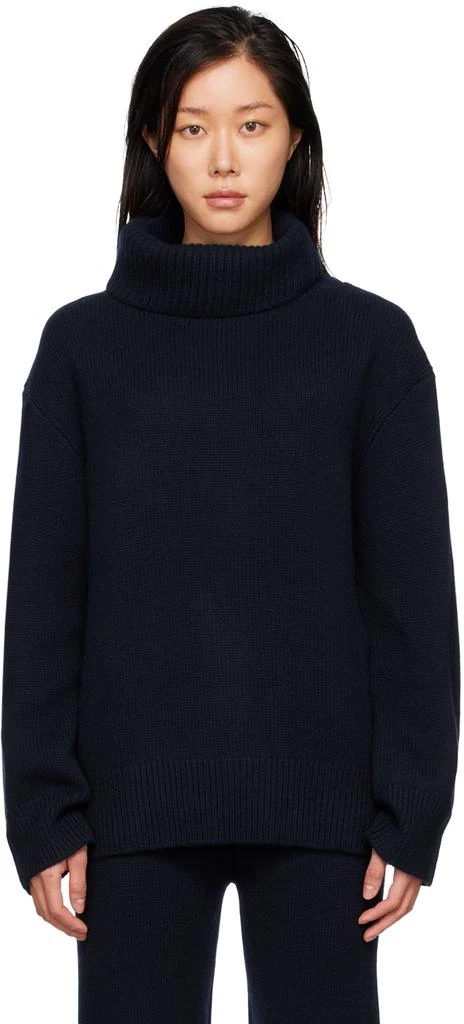 商品Lisa Yang|Navy Holly Turtleneck,价格¥2758,第1张图片