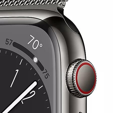商品Apple|Apple Watch Series 8 GPS + Cellular 45mm Stainless Steel Case with Milanese Loop (Choose Color),价格¥5673,第5张图片详细描述