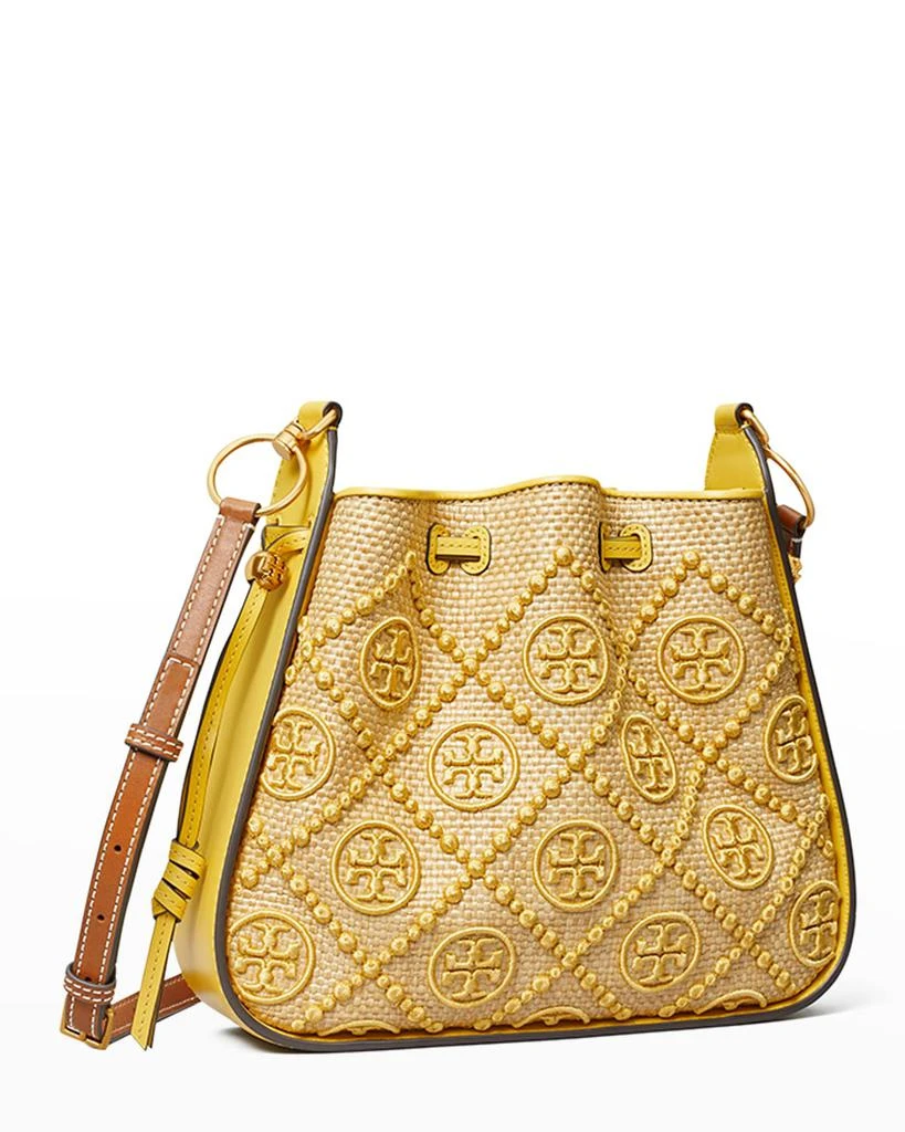 商品Tory Burch|T Monogram Bell Straw Shoulder Bag,价格¥2225,第1张图片