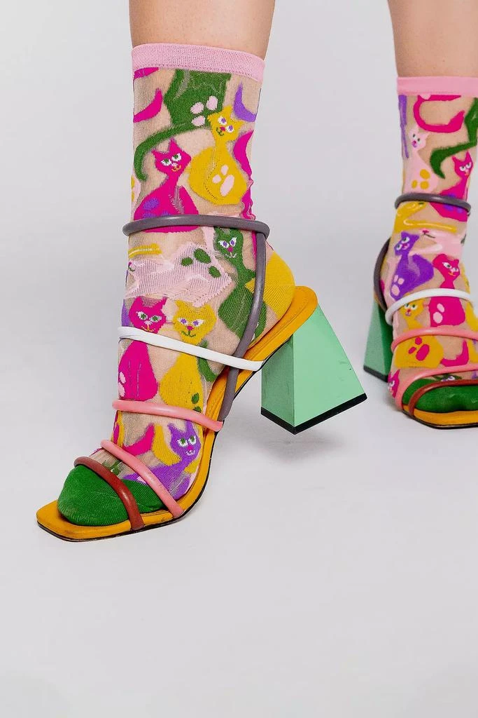 商品Sock Candy|Sock Candy Dopamine Cats Sheer Sock,价格¥140,第2张图片详细描述