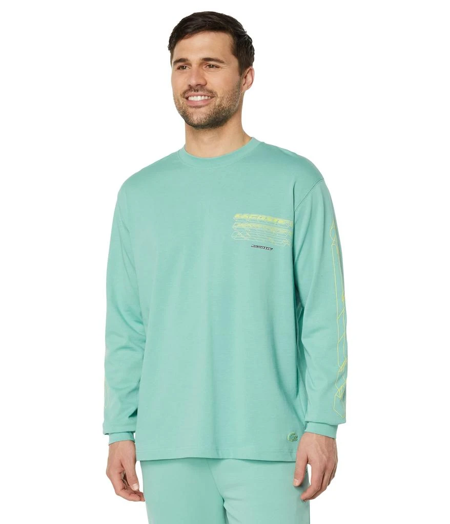 商品Lacoste|Long Sleeve Loose Fit Graphic T-Shirt,价格¥421,第1张图片