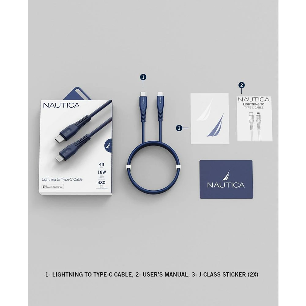 商品Nautica|USB C to Lightning Cable, 4',价格¥127,第4张图片详细描述