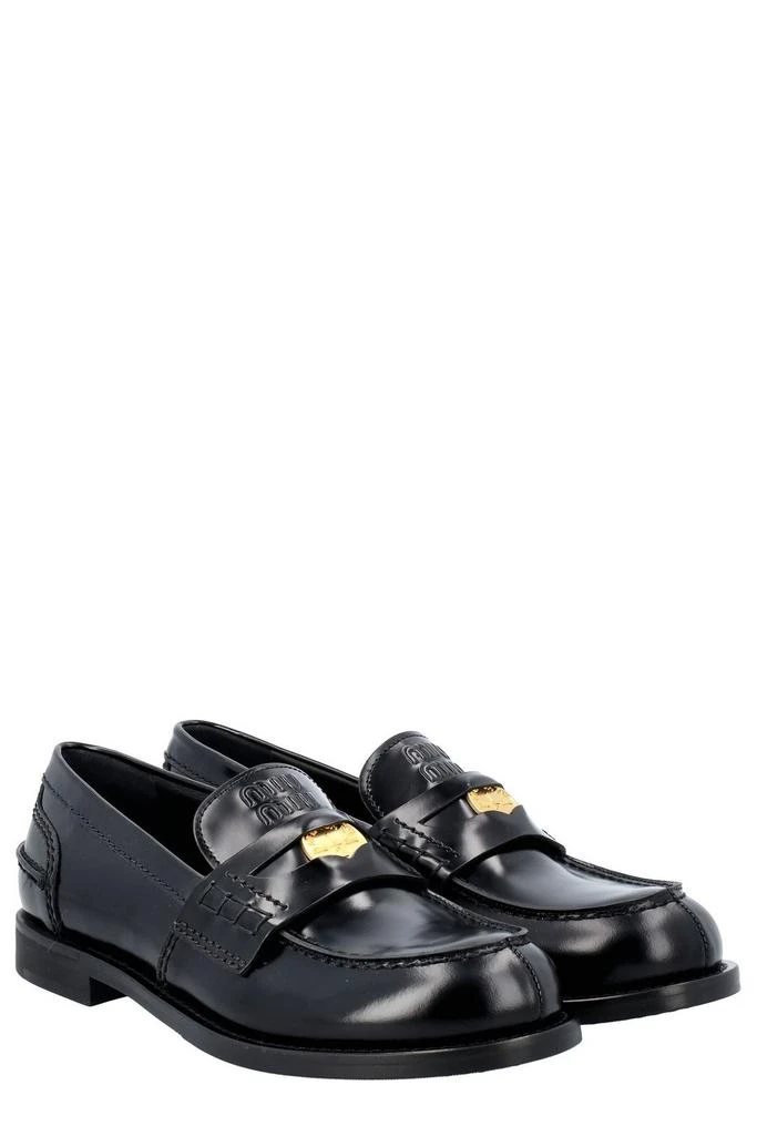 商品Miu Miu|Miu Miu Round Toe Penny Loafers,价格¥5922,第3张图片详细描述