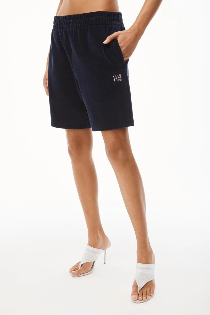 商品Alexander Wang|HOTFIX LOGO SWEATSHORT IN VELOUR,价格¥1040,第4张图片详细描述