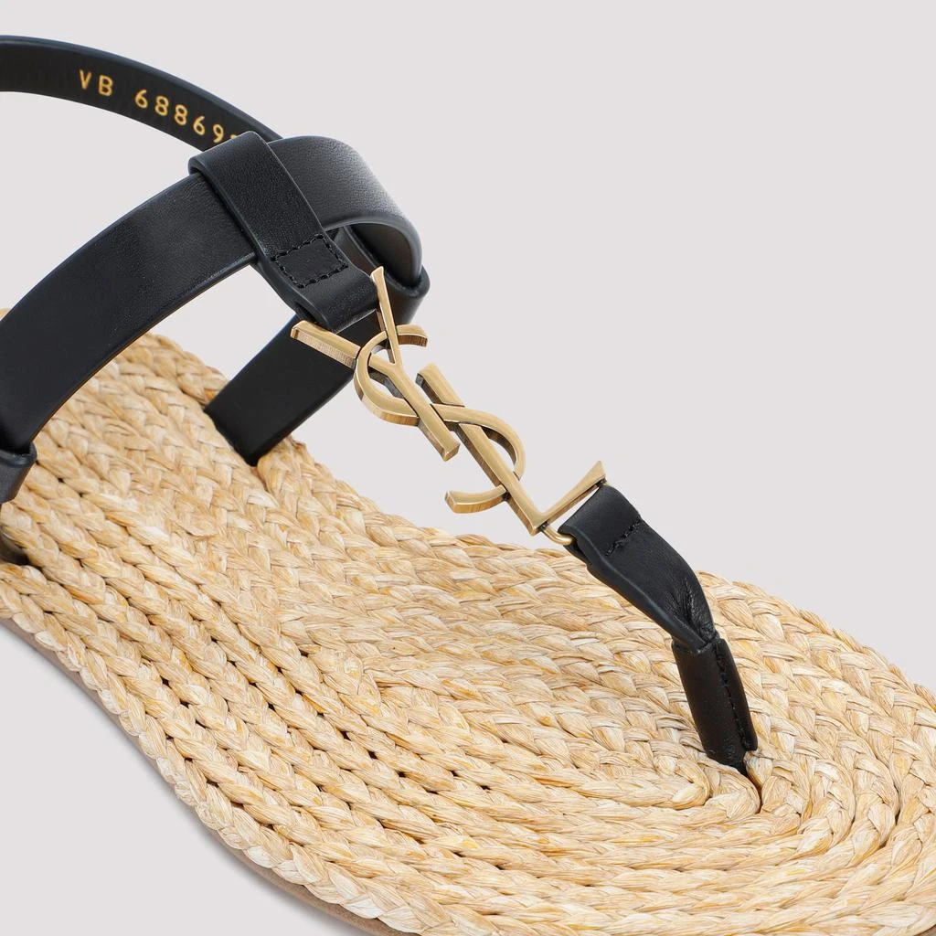 商品Yves Saint Laurent|SAINT LAURENT  CASSANDRA FLAT SANDALS SHOES,价格¥2931,第4张图片详细��描述