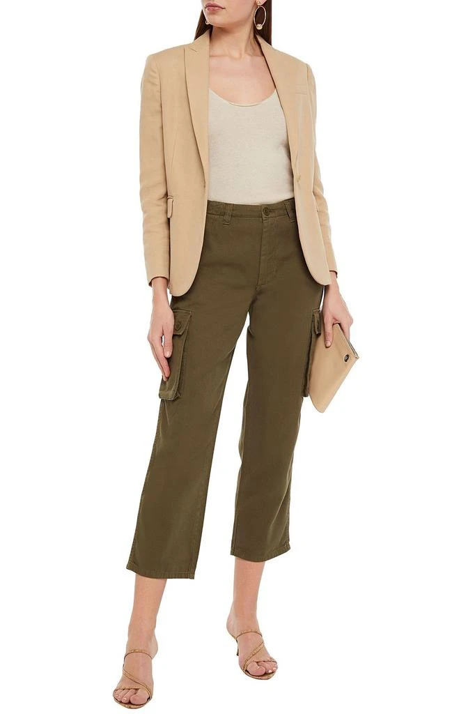 商品Maje|Petalin cropped cotton-twill straight-leg pants,价格¥398,第4张图片详细描述