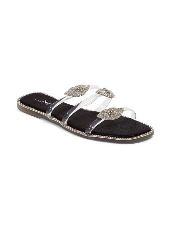 商品Ninety Union|Mexico Embellished Flat Sandals,价格¥227,第1张图片