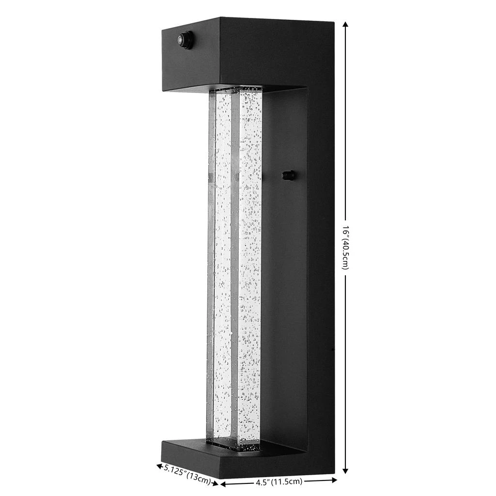 商品JONATHAN Y|Miranda 5.13" 1-Light Modern Industrial Iron/Glass Seeded Glass,价格¥893,第2张图片详细描述