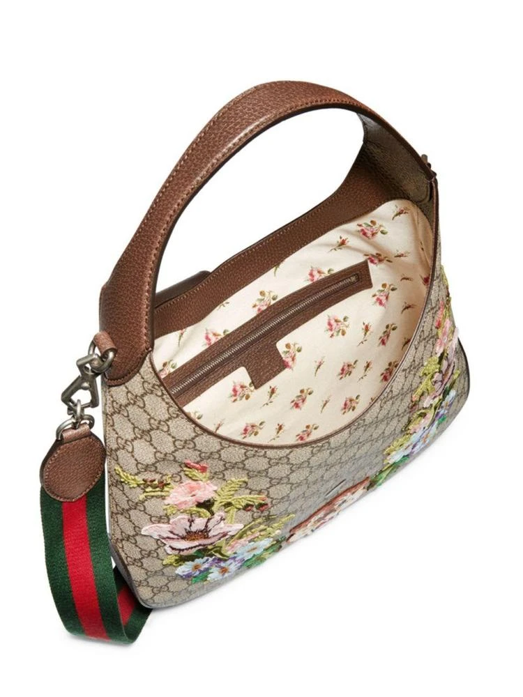 商品Gucci|Embroidered GG Supreme Hobo Bag,价格¥7468,第2张图片详细描述