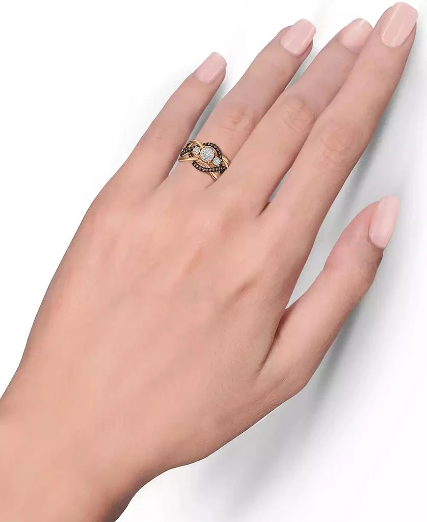 商品Le Vian|Chocolatier Diamond Ring (3/8 ct. t.w.) 	in 14k Rose Gold (Also Available in Two-Tone White & Yellow Gold or White Gold),价格¥6953,第3张图片详细描述