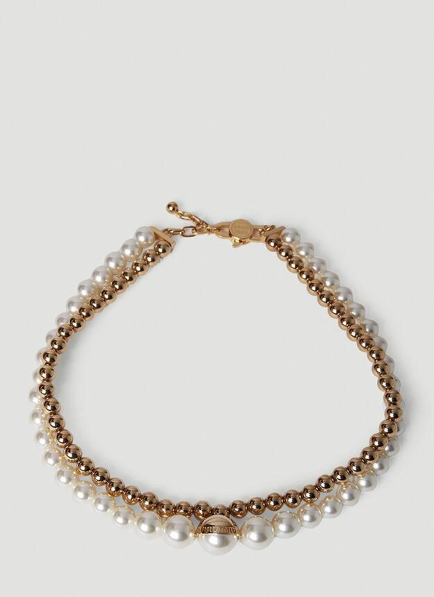 商品Miu Miu|Pearl Necklace in Gold,价格¥8798,第1张图片