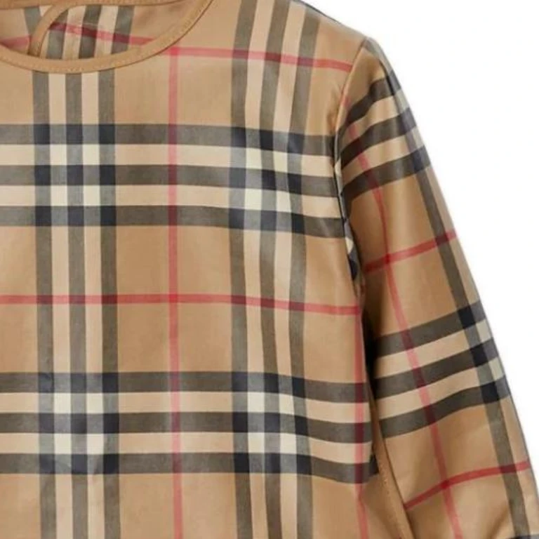 商品[国内直发] Burberry|博柏利T恤 童装 格纹休闲圆领套头长袖 米色 婴幼童,价格¥712,第5张图片详细描述