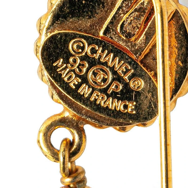商品[二手商品] Chanel|Clover Motif Faux Pearl Brooch Gold Plated,价格¥5472,第3张图片详细描述