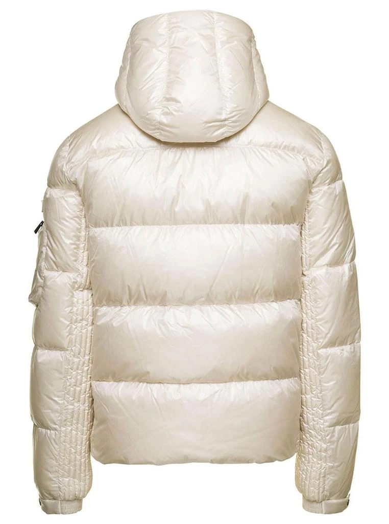 商品TATRAS|'Belbo' White Down Jacket with Logo Patch and Patch Pocket on Sleeve in Shiny Nylon Man,价格¥3259,第2张图片详细描述