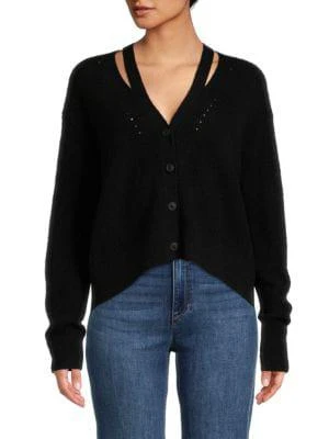 商品360 Cashmere|​Cecile Cutout Cashmere Cardigan,价格¥1277,第1张图片